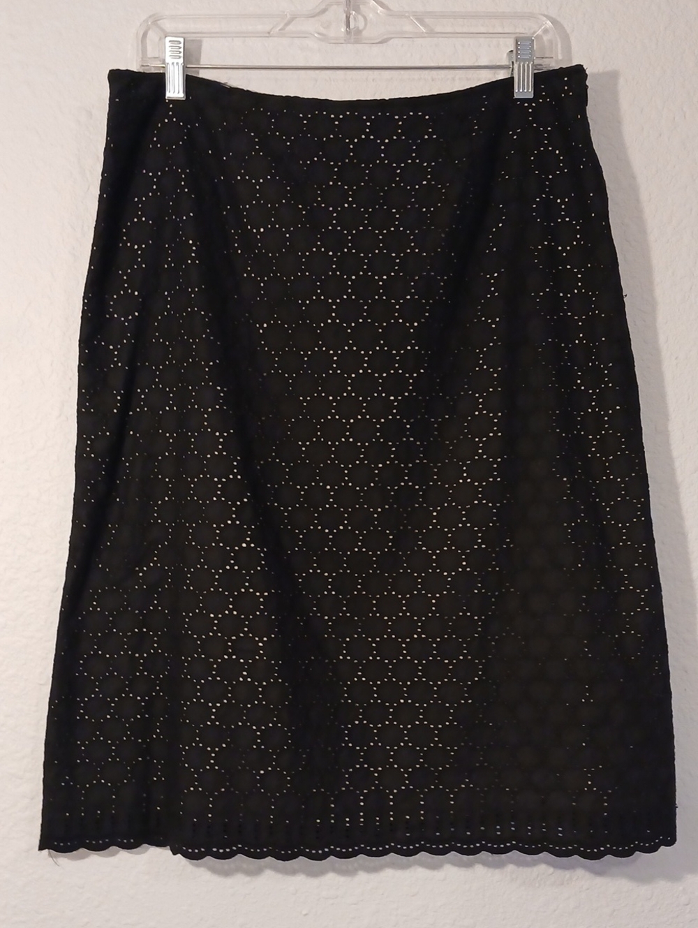 Worthington Black Eyelet Pencil Skirt